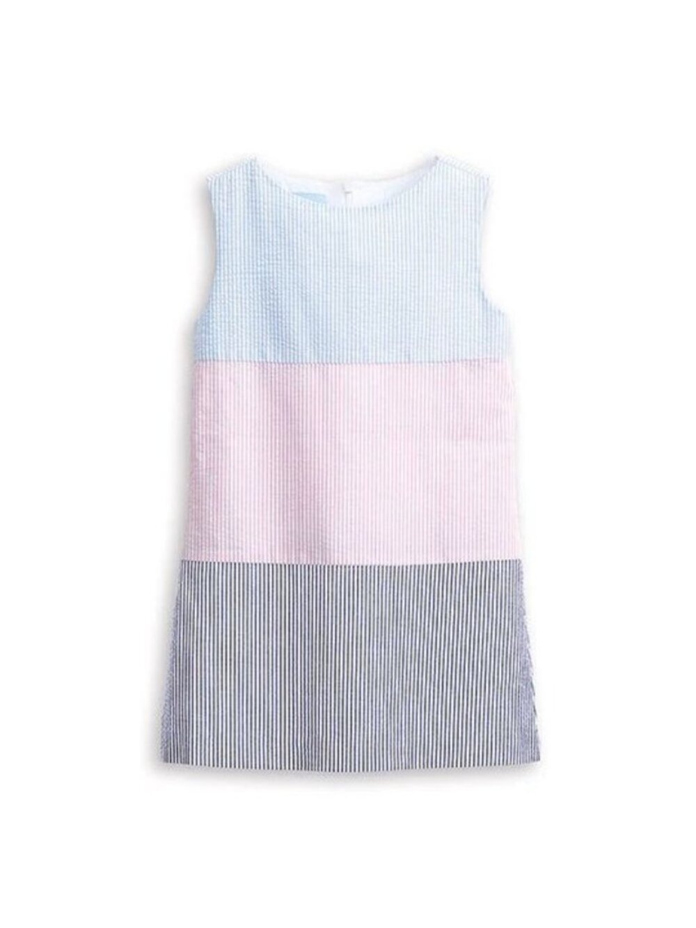 Bella Bliss Colorblock Seersucker Shift Dress, Size 8